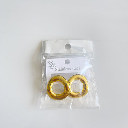 Aretes inox chapado 328