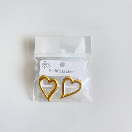 Aretes inox chapado 274