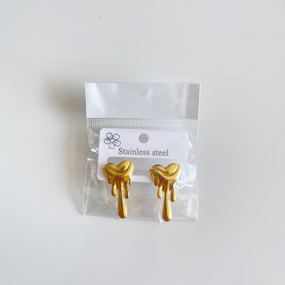 Aretes inox chapado 276