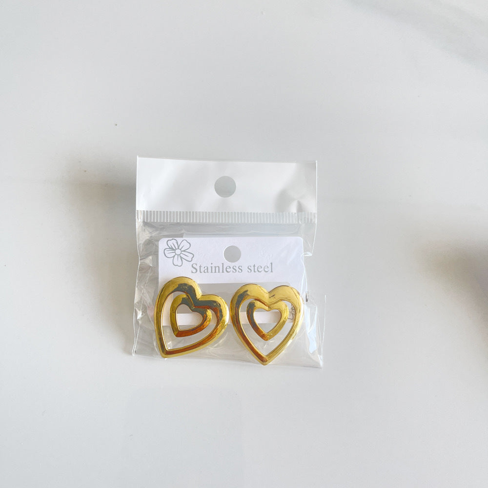 Aretes inox chapado 282