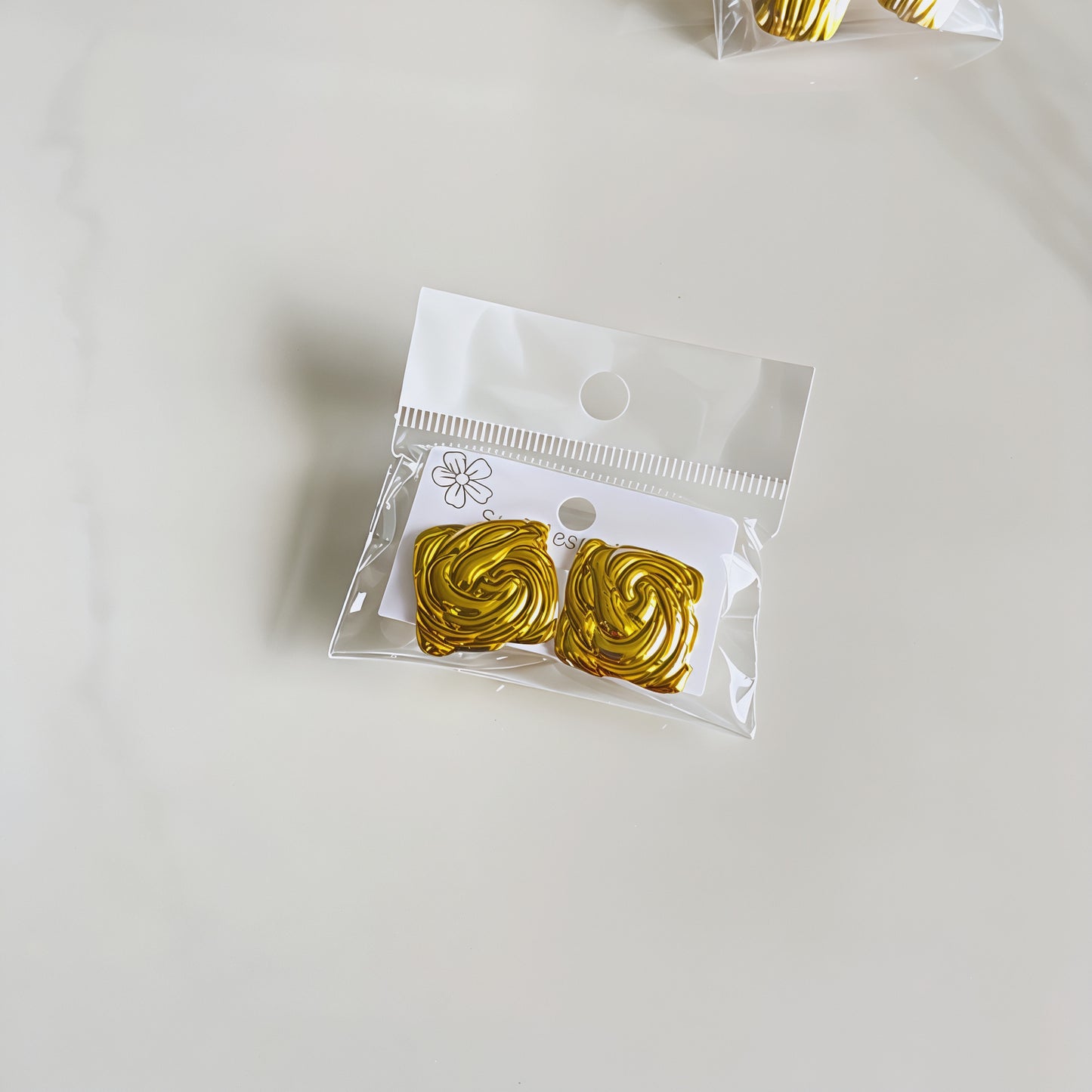 Aretes inox chapado 290