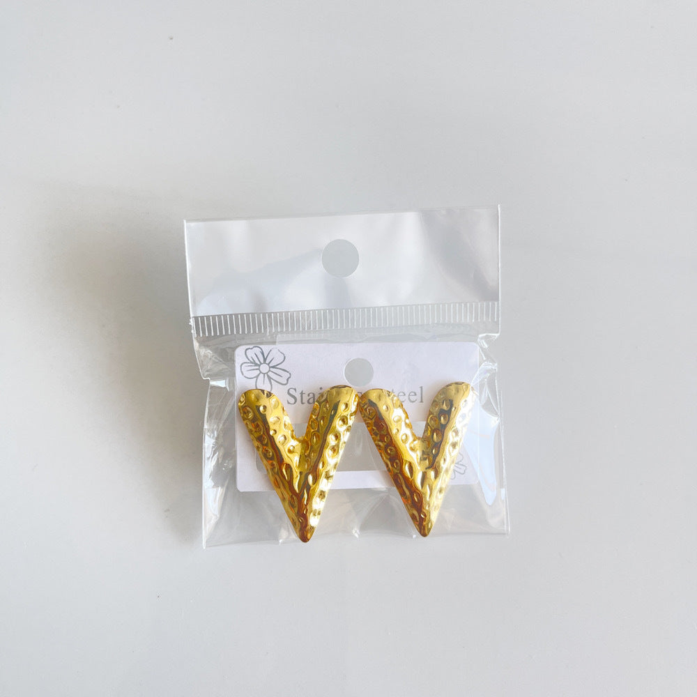 Aretes inox chapado 294