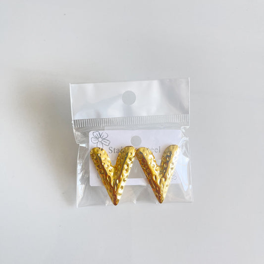 Aretes inox chapado 294