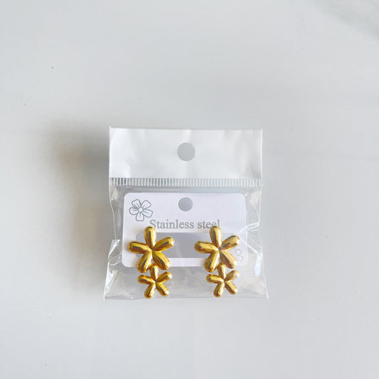 Aretes inox chapado 552