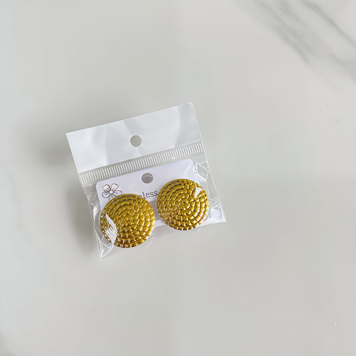 Aretes inox chapado 302