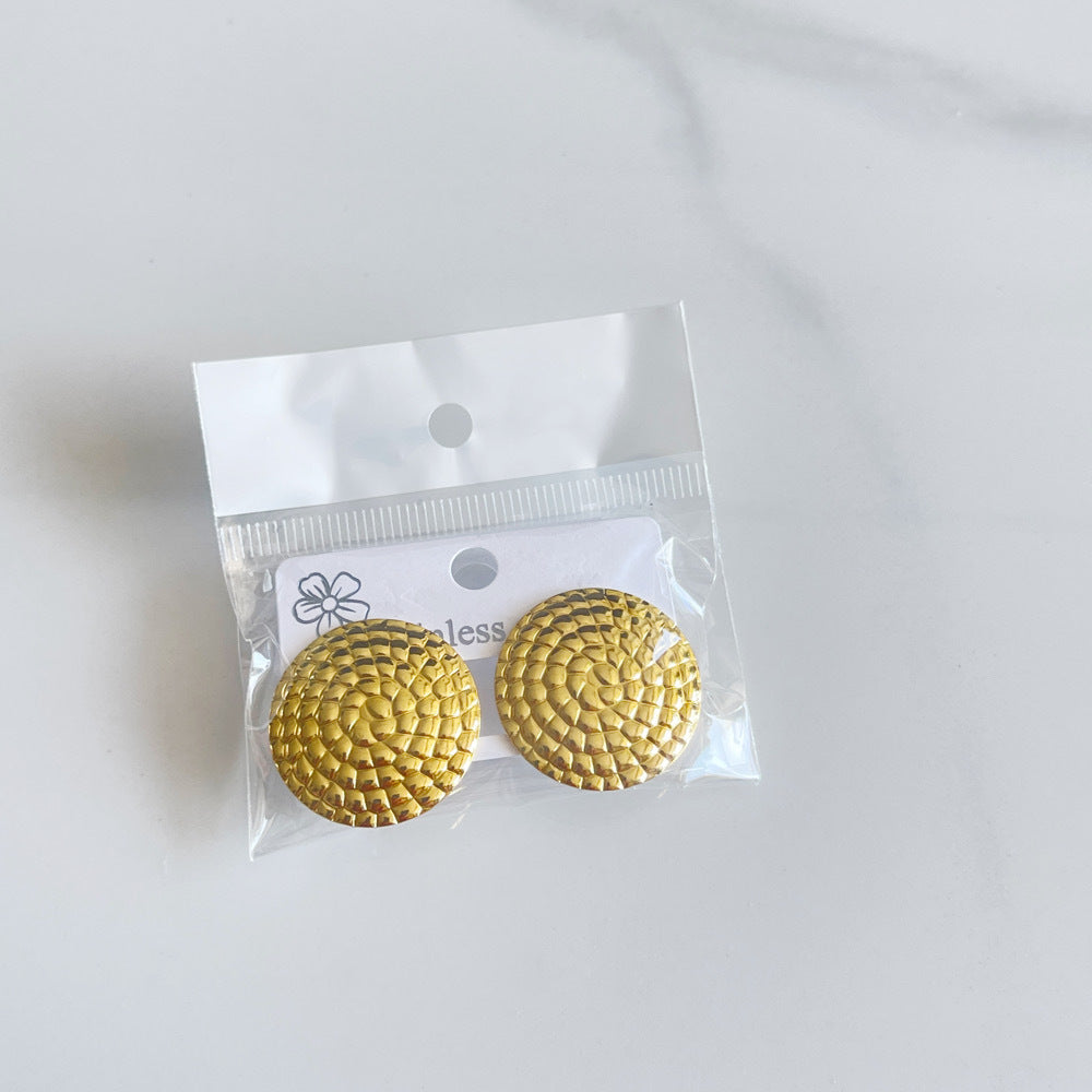 Aretes inox chapado 289
