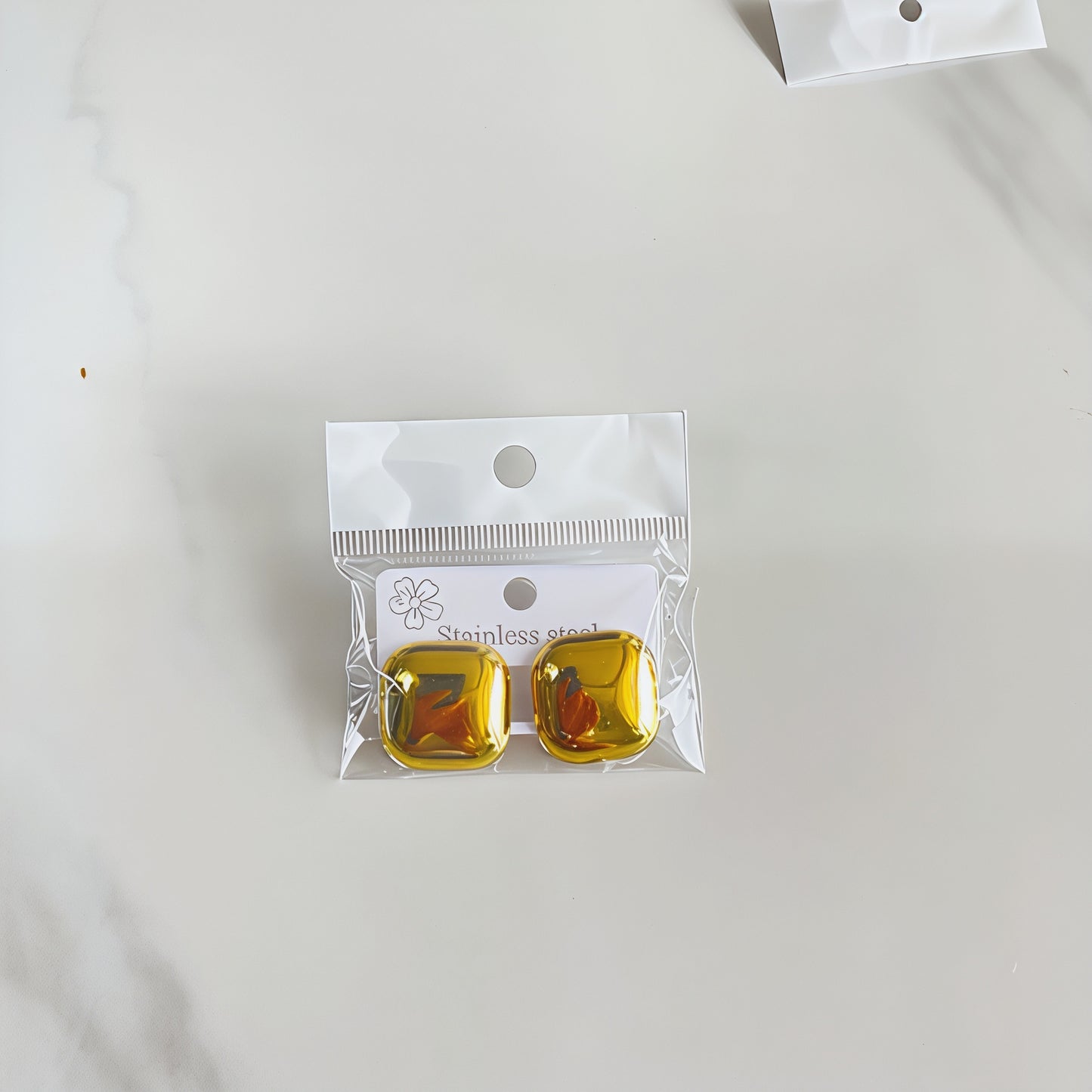 Aretes inox chapado 329