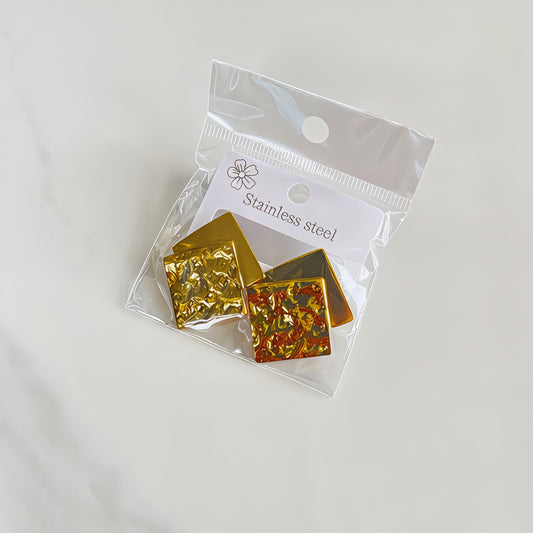 Aretes inox chapado 291