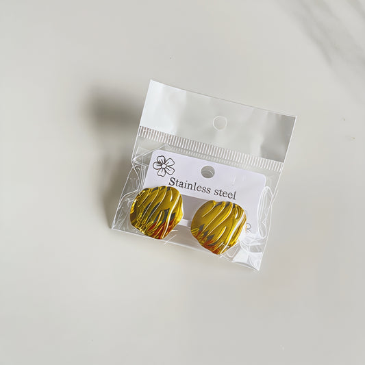 Aretes inox chapado 330