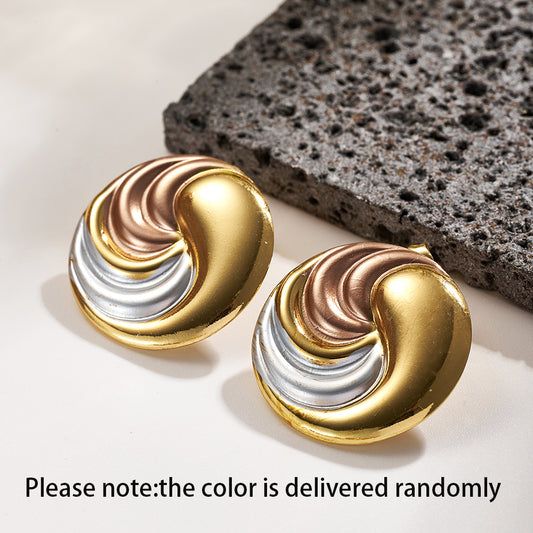 Aretes inox, chapado 411