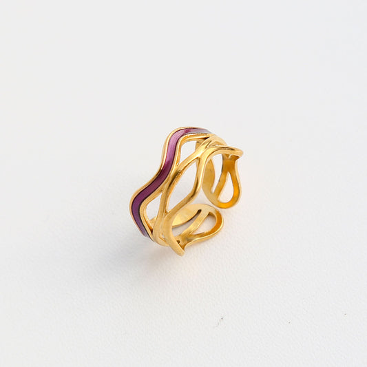 Anillo inox chapado 166