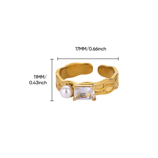 Anillo inox chapado 8