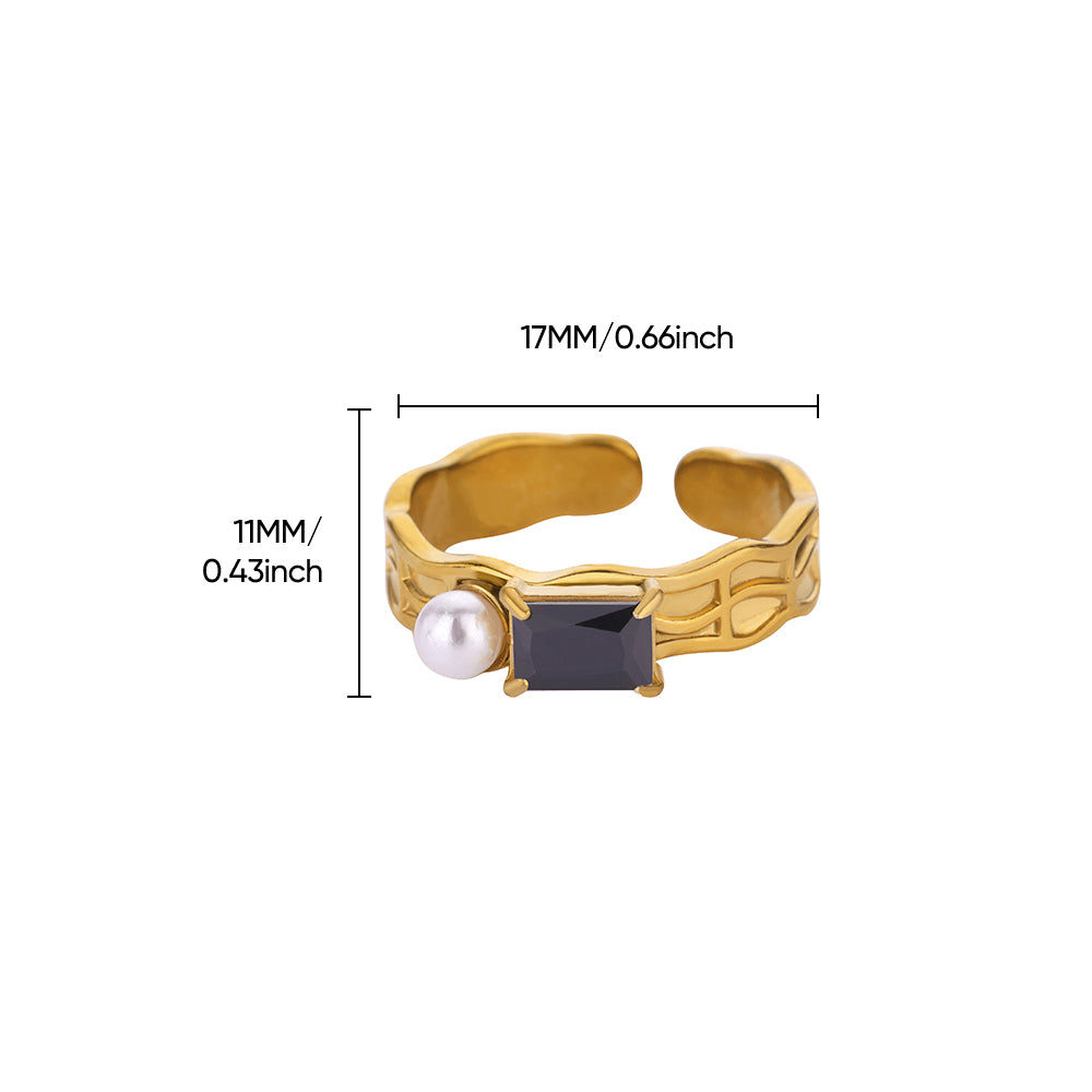 Anillo inox chapado 9