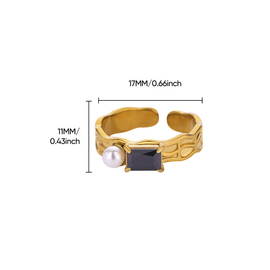 Anillo inox chapado 9