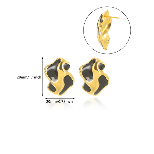 Aretes inox chapado 135