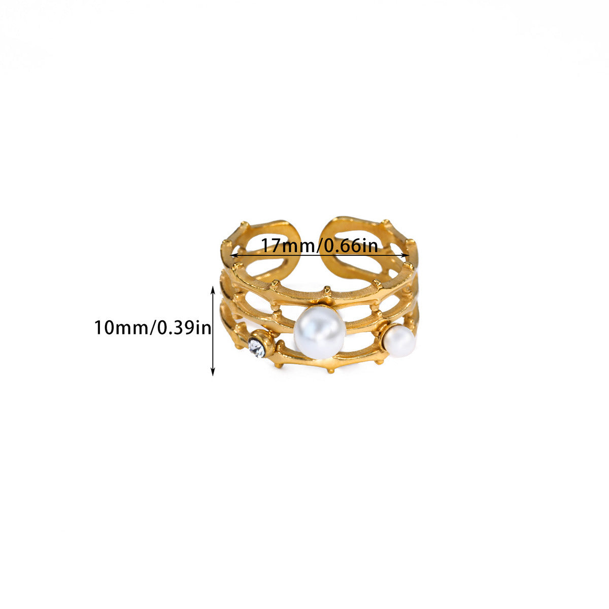 Anillos inox chapado 230