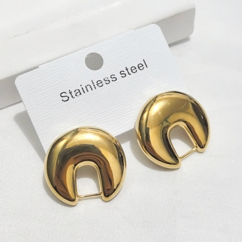 Aretes inox chapado 406