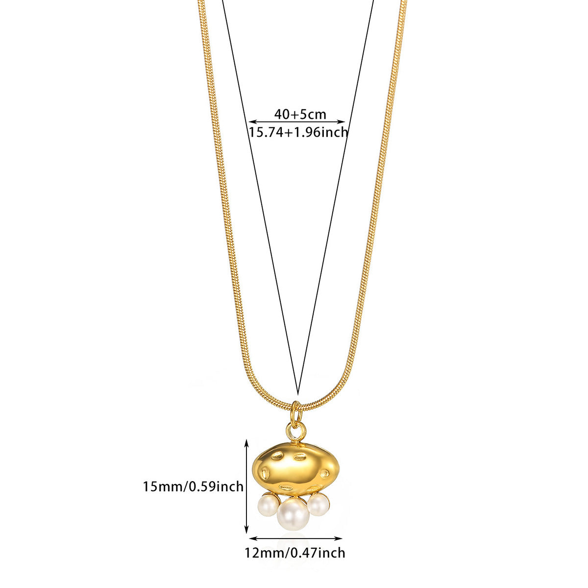 Collar inox chapado 50