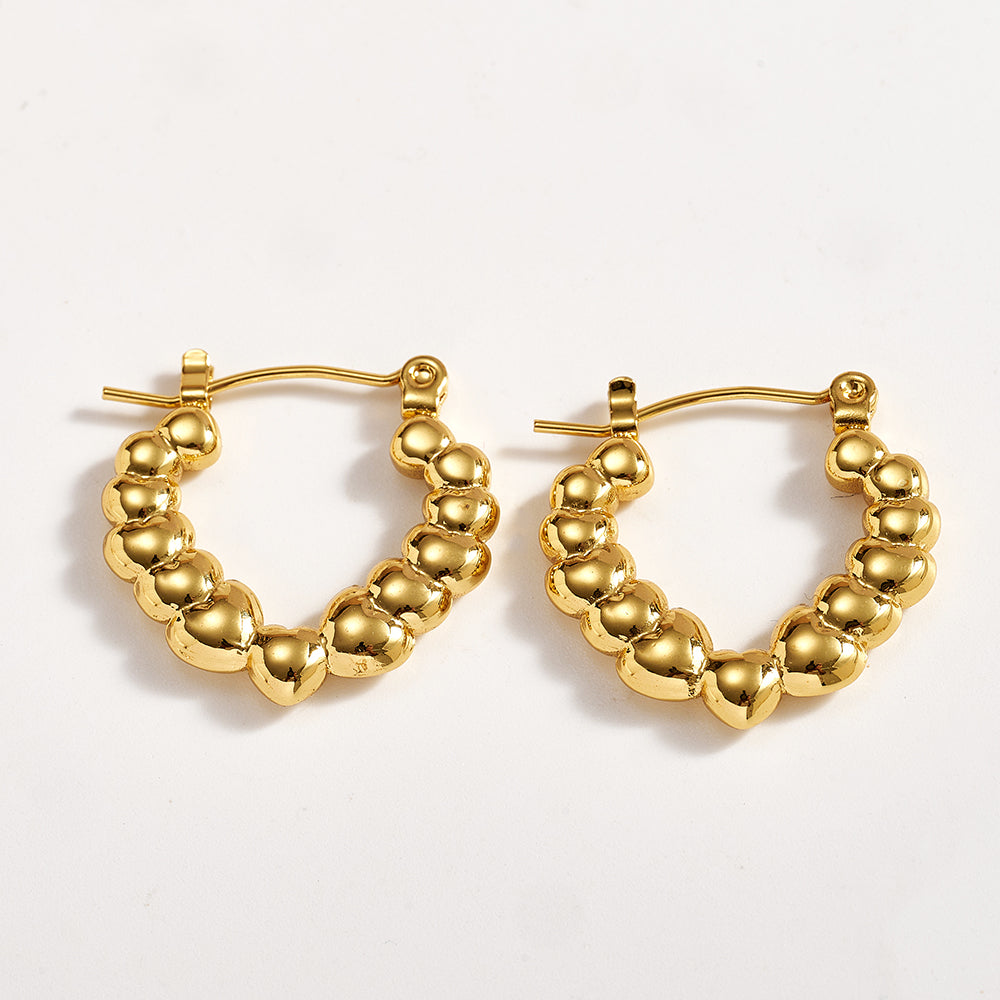 Aretes inox, chapado 1068