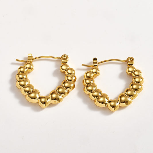 Aretes inox, chapado 1068