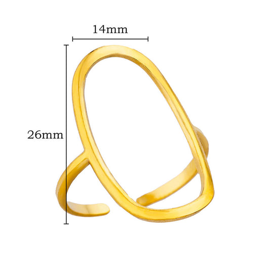 Anillo inox chapado 13
