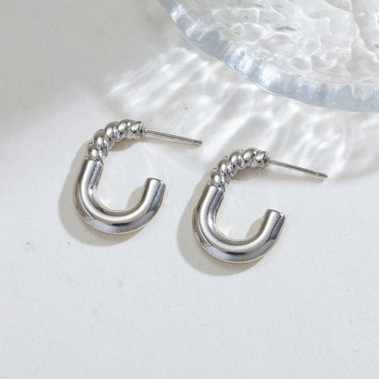 Aretes inox chapado 10