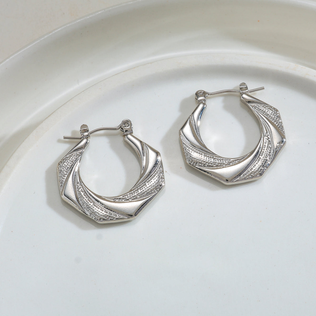 Aretes inox chapado 177