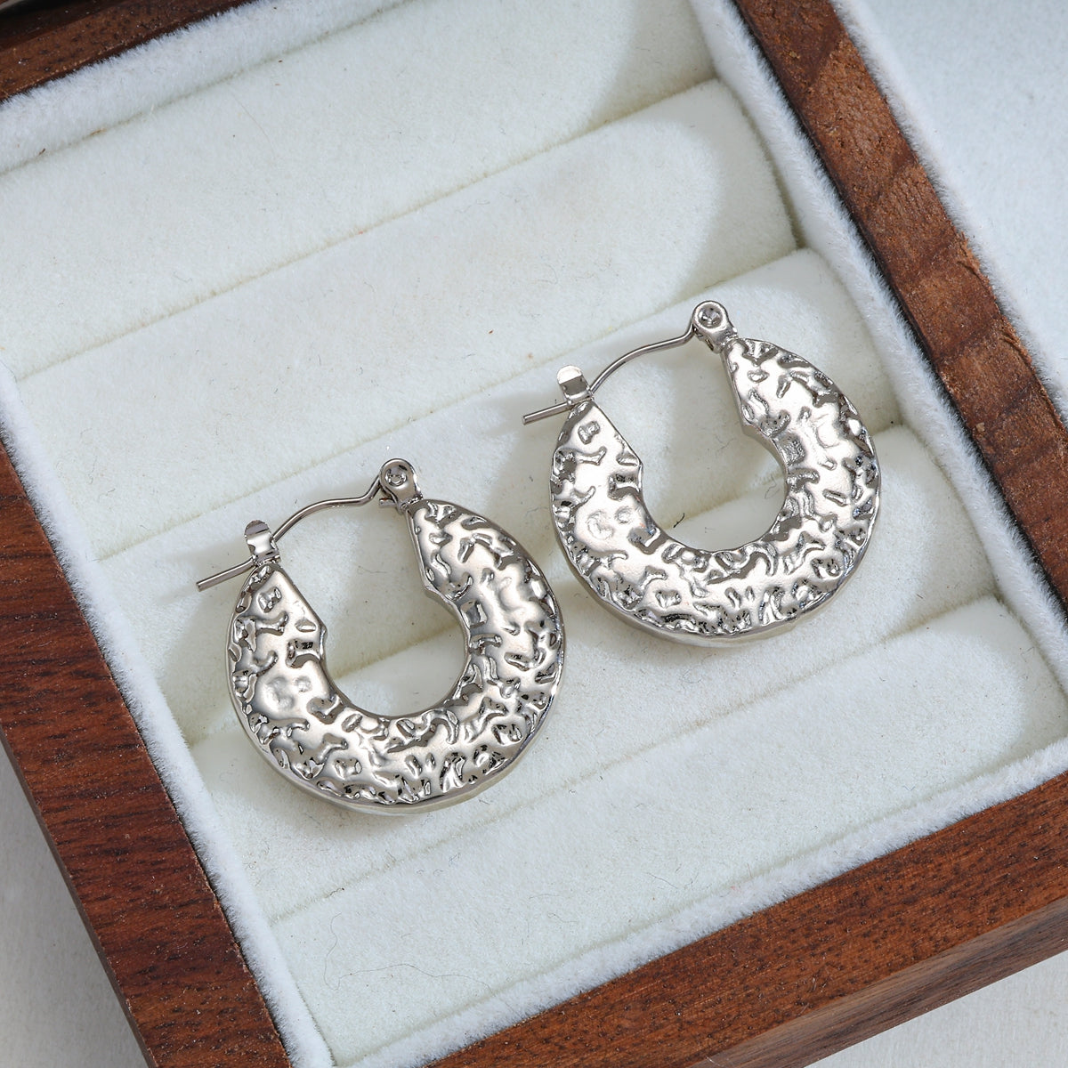Aretes inox chapado 408