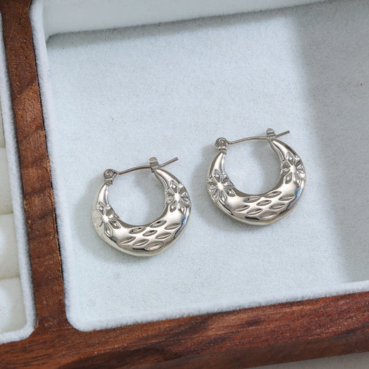 Aretes inox chapado 4