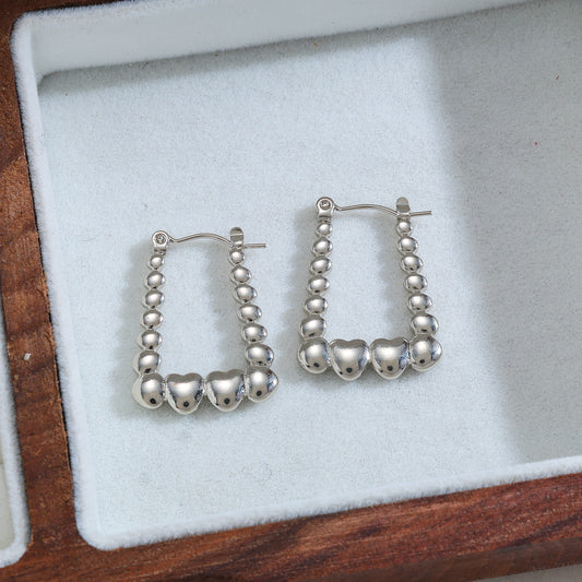 Aretes inox chapado 8