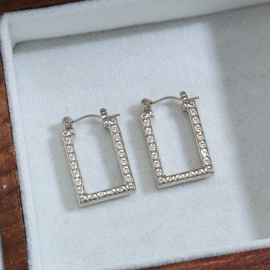 Aretes inox chapado 5