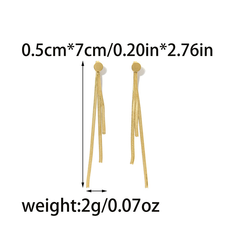 Aretes inox, chapado 1060