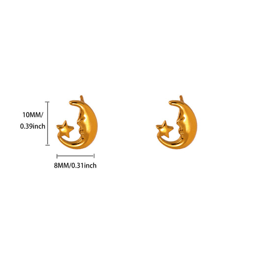 Aretes inox chapado 554