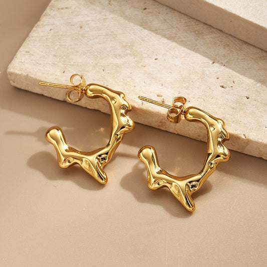 Aretes inox chapado 81