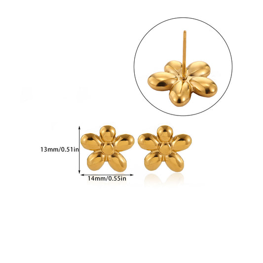 Aretes inox chapado 204