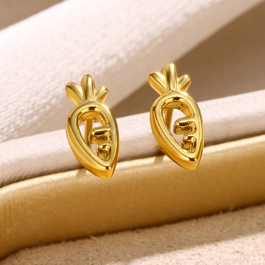 Aretes inox chapado 34
