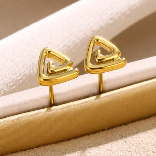 Aretes inox chapado 36