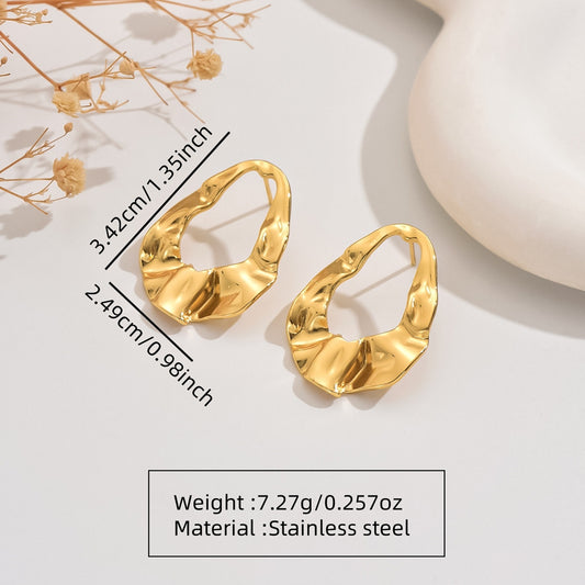 Aretes inox, chapado 88