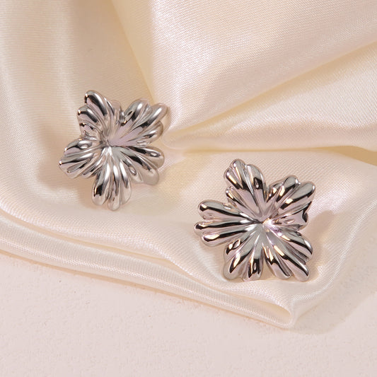 Aretes inox chapado 14