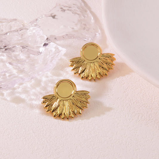 Aretes inox chapado 23