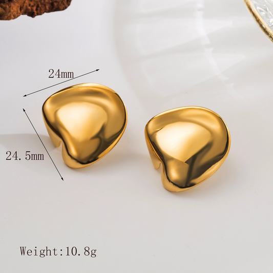 Aretes inox, chapado 78