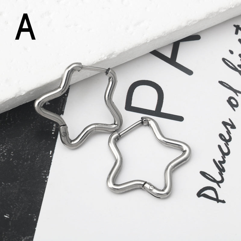 Aretes inox, chapado 103