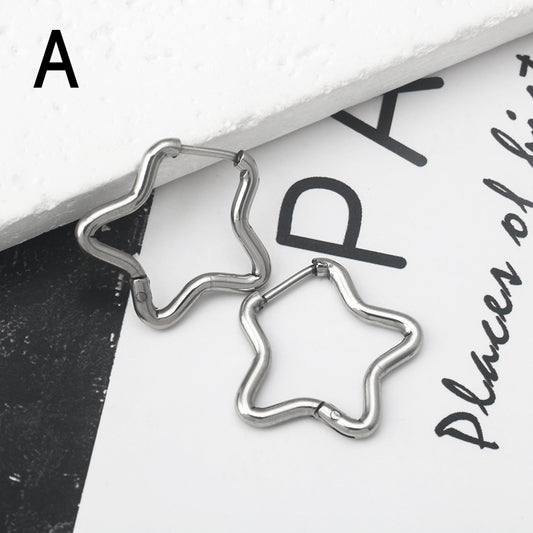 Aretes inox, chapado 103