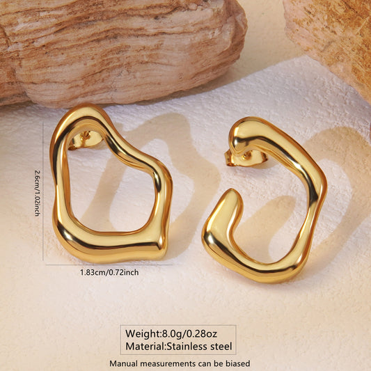 Aretes inox, chapado 90
