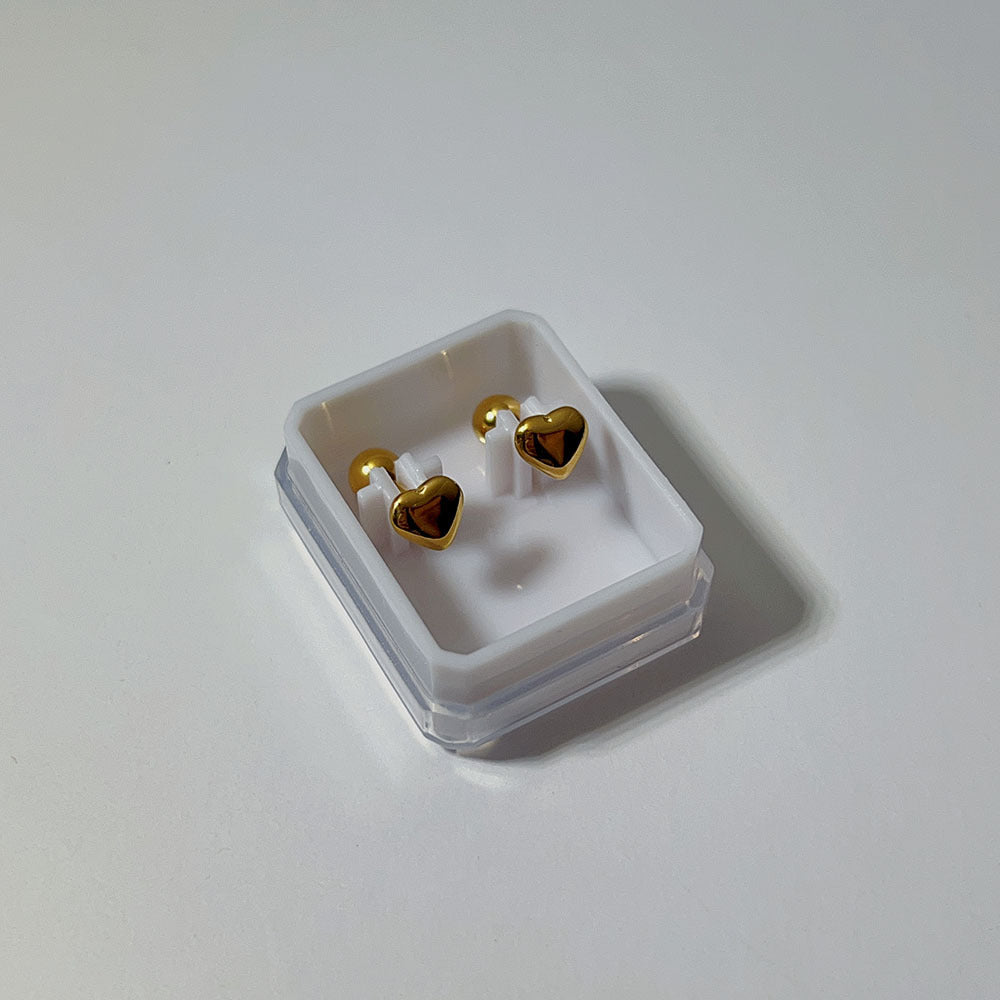 Aretes inox, chapado 82