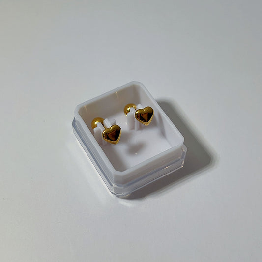 Aretes inox, chapado 82