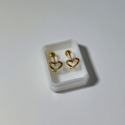 Aretes inox, chapado 87