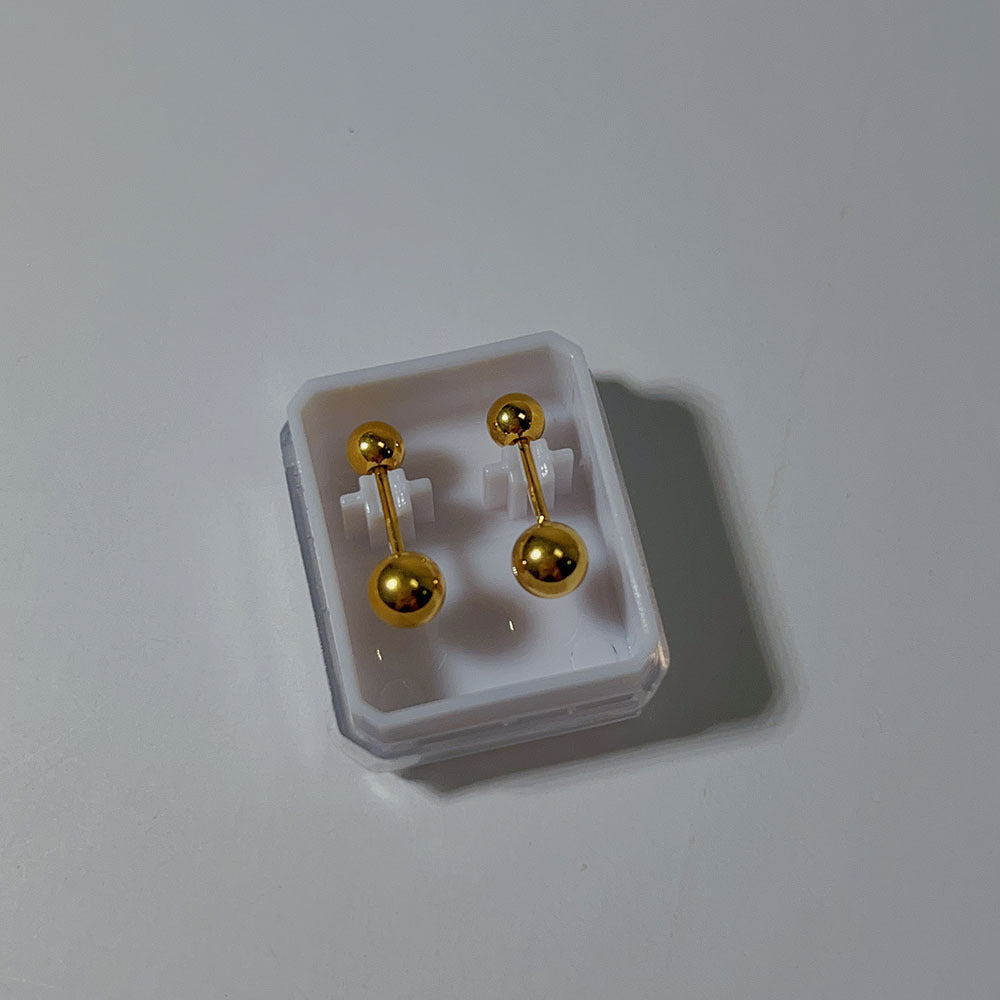 Aretes inox, chapado 81
