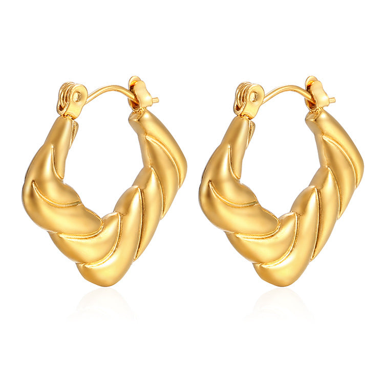 Aretes inox chapado 5