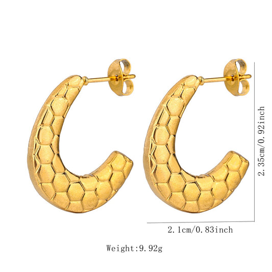 Aretes inox chapado 26